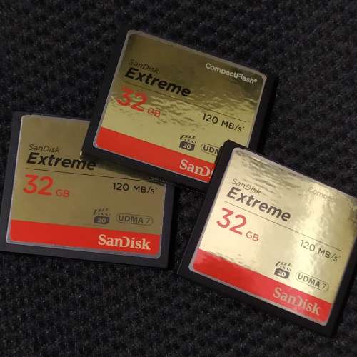 Sandisk Extreme 32G CF Card 3張