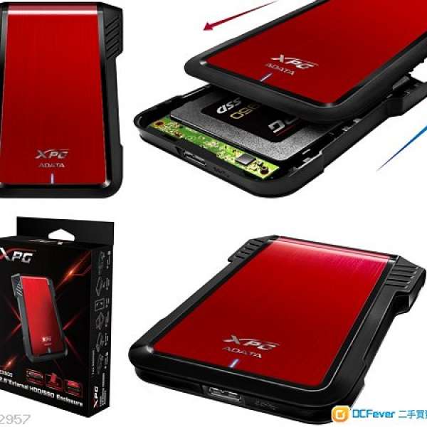 100%全新 ADATA XPG EX500 2.5" SATA 硬碟盒, 附USB3.1傳輸線