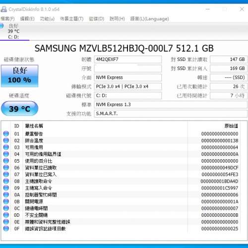 全新 Samsung PM981a 512gb NVMe m.2 SSD