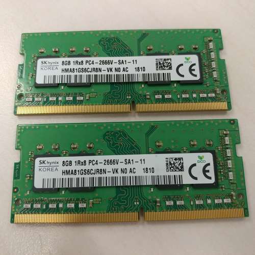 Hynix notebook RAM PC4-2666V 8GB x 2=16GB