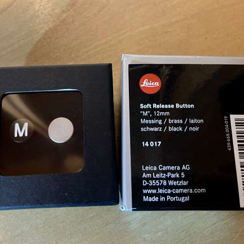 Leica Soft Release Button "M", 12 mm, black （徠卡快門柔性釋放鈕）