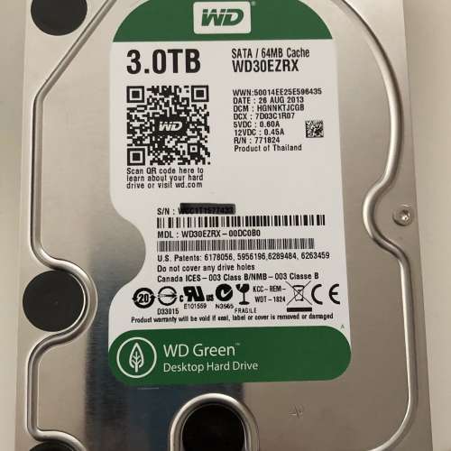 WD Green 3.5" Harddisk 2T 3T