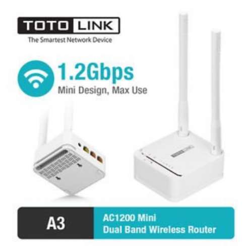 TOTOLINK A3 AC1200 Mini Dual Band Wireless Router