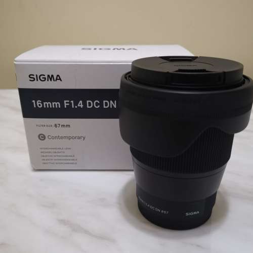 Sigma 16mm lens, F/1.4 DC CN. E-mount. 98%新