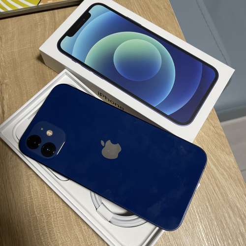 95% new iPhone 12, blue, 128gb