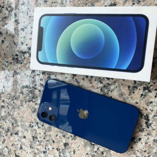 99%新 iphone 12 128gb 藍色行貨有盒