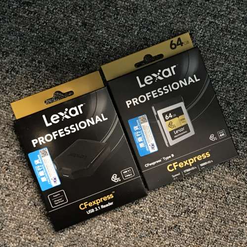 全新 Lexar 64GB CFExpress Card and Card Reader