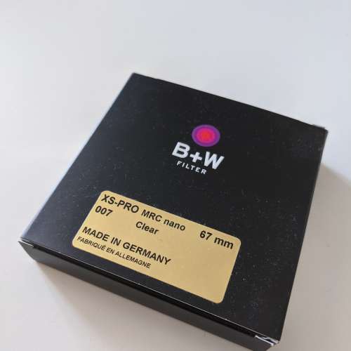 B+W 67mm XS-Pro Clear MRC-Nano 007 Filter