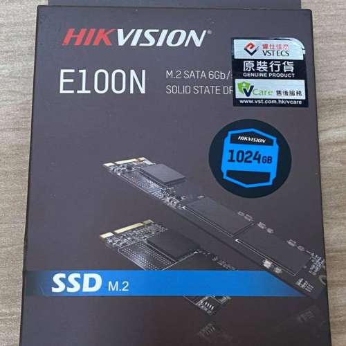 HIKVISION E100N 1TB M.2 SSD (行貨有單有盒有保養)