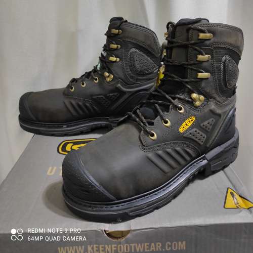 美國KEEN 黑色高筒防水透汗氣安全靴(歐碼42)
