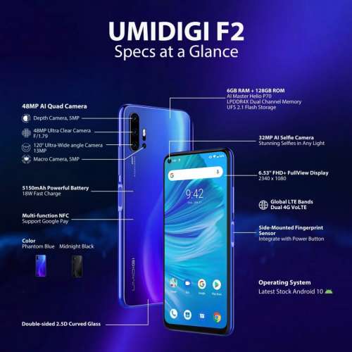 Umidigi F2 (國際版)三咭糟...5000mAH電..