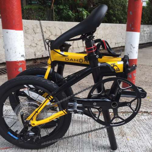 2020 DAHON K3 plus 9速 16吋碟剎 內走綫 鋁合金 折叠車 送叮叮水架前後蛙燈