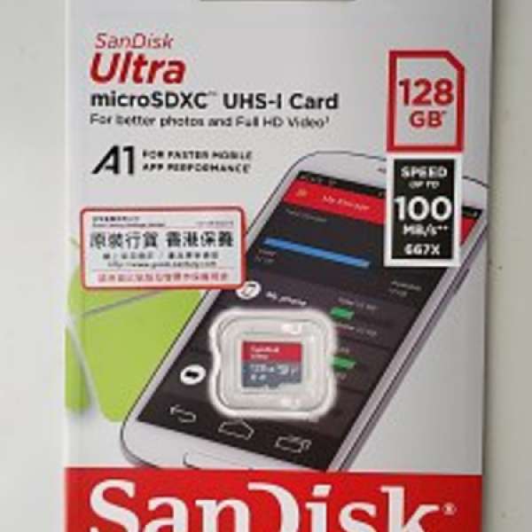 全新sandisk micro sd 128GB 100Mb memory card 記憶咭