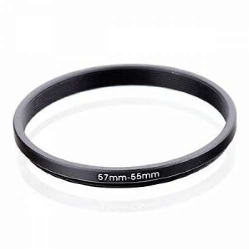 57mm-55mm Step Down Filter Ring (濾鏡接環，全金屬)