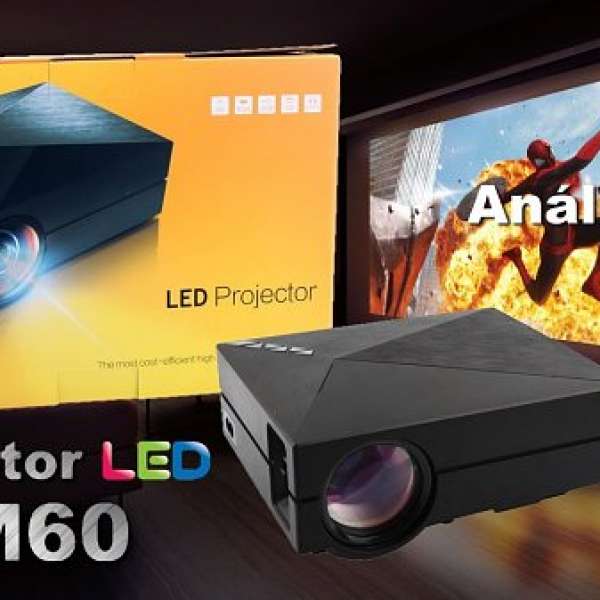 GM60 LCD Projector 1000LM 800 x 480 Pixels Portable 1080P Multimedia P