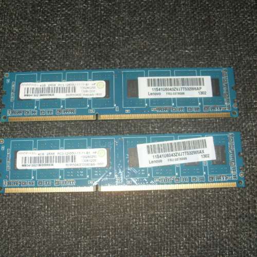 Ramaxel PC3 1600MHZ 4GBx2pcs = 8GB  DDR3 RAM