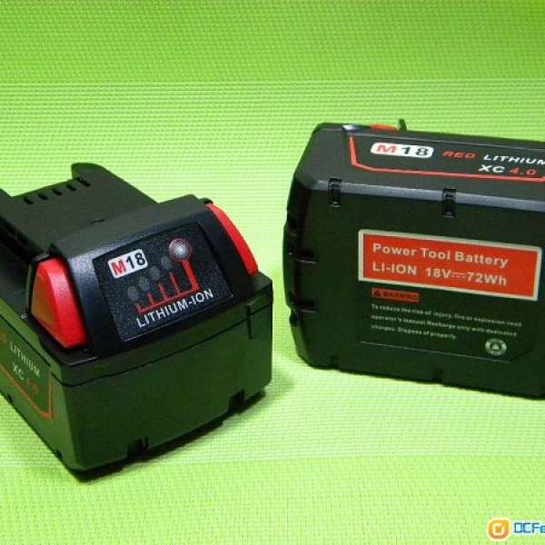 Milwaukee 18V 電動工具鋰電池 4Ah 有電量顯示 代用