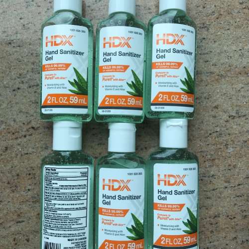 防疫 (高濃度, 現貨, 6枝190) 加拿大 HDX 搓手液 酒精搓手液 消毒液 hand sanitizer gel 二手或全新防疫