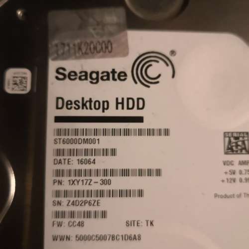 Seagate ST6000DM001 6TB Hard Disk