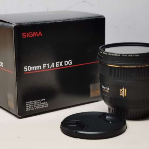 SIGMA 50mm F1.4 DG HSM EX + 77mm Filter Canon Mount