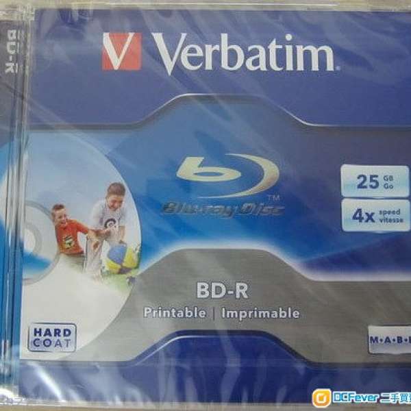 Verbatim Printable Blu-ray BD-R 25GB 4x 可印碟面藍光燒錄光碟 10隻獨立包裝 原裝...