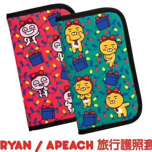 全新 kakao friends Ryan Apeach 旅行護照套 passport 套