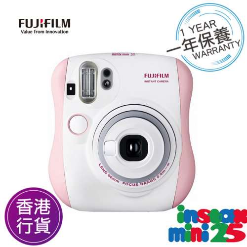 FUJIFILM INSTAX MINI 25 INSTANT CAMERA (PINK) 富士即影即有菲林相機 (粉紅色) 現...