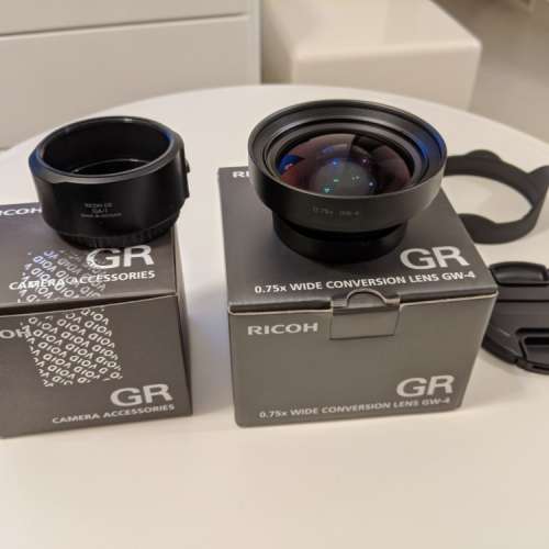 Ricoh GW-4 Wide Conversion Lens + GA-1 轉接器合 GR III