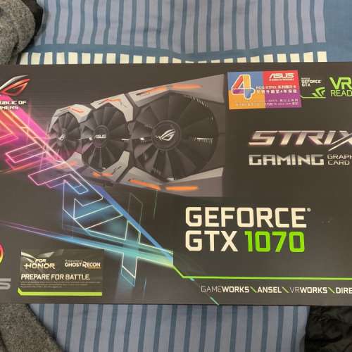 100% 行貨ASUS ROG STRIX-GTX1070-O8G-GAMING Display Card