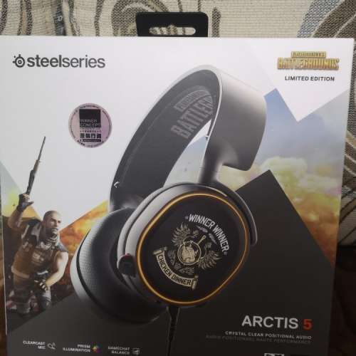 9.999成新 SteelSeries Arctis 5 PUBG Edition DTS耳機