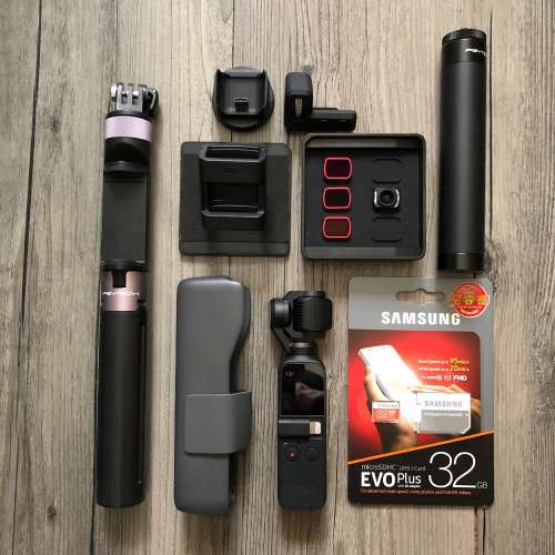 DJI Osmo Pocket with all the accessories w/ Osmo Shield