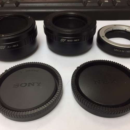 Sony A7 配件 Leica M - Nex , Nikon -Nex , M42 - Nex 轉接環三個 不散賣 合 A7R ...