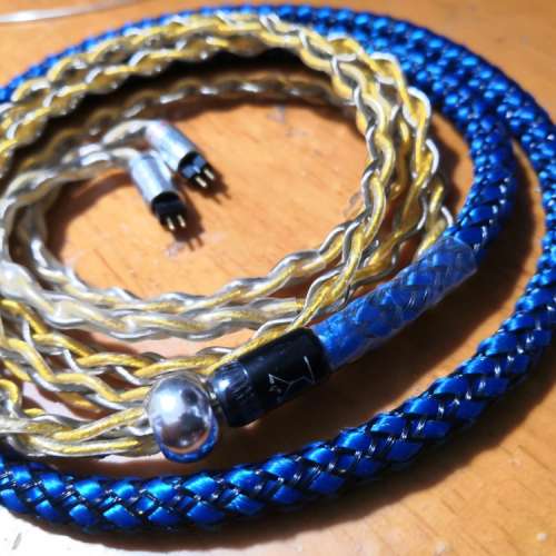 超芯粗7N單晶銅鍍金鍍銀耳機線 升級線2.5mm 3.5mm 4.4mm Shure fender campfire we...