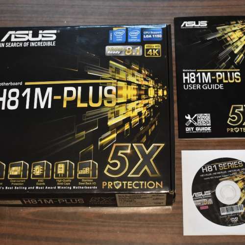 Intel i3 4130 cpu + Asus H81M-PLUS Motherboard.