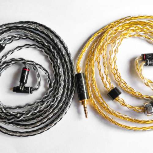 7N單晶銅鍍銀鍍金耳機線 升級線 campfire westone Shure fender  2.5mm 3.5mm 4.4m...