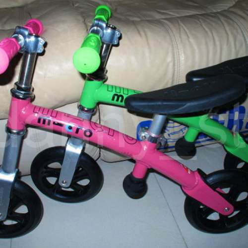 Micro Balance G-Bike 兒童 平衡車 滑步車 粉紅綠色各一(市價$1200一部)送Strider ...