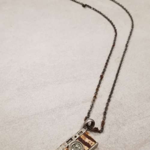 vintage camera necklace