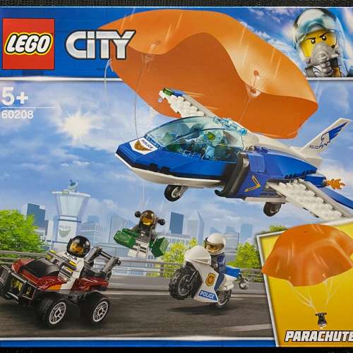 全新現貨 Lego 樂高 60208 City Police Sky Police Parachute Arrest 警察系列