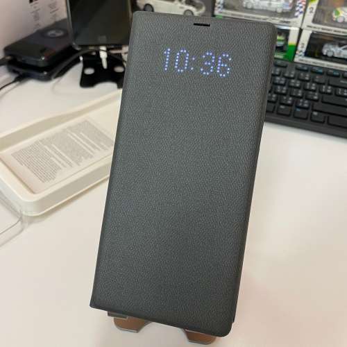 全新 Samsung Galaxy Note8 全透視感應黑色皮套 Clear View Staning Cover Case