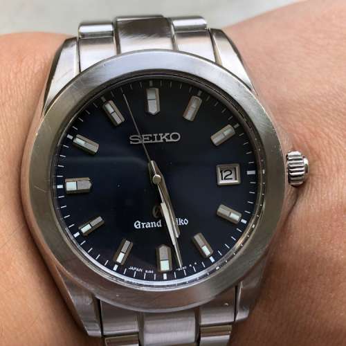 Grand Seiko GS 8J56-8020, 38mm，藍色錶面，全鋼，全原裝，石英機芯