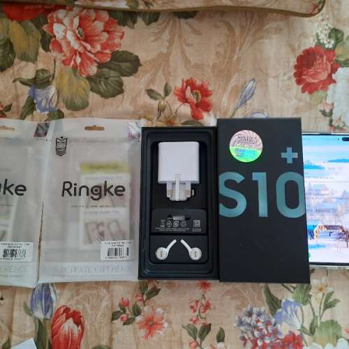出售 99% New冇花新機一樣行貨有單保養到09-2020 Samsung S10 plug  幻鑽綠 (8GB+1...