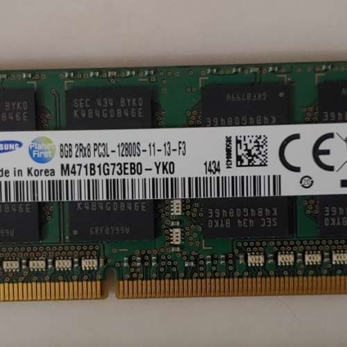 8GB Samsung DDR3L SODIMM 1.35V