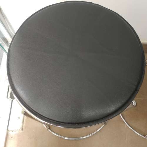 黑色皮圓櫈 圓椅