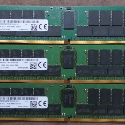 64GB 4DRX4 PC4-2666V DDR4 MEMORY MICRON