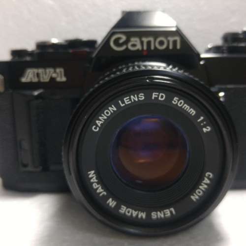 Canon AV-1日本本土專用黑版機+nFD 50mm F2 FD mount
