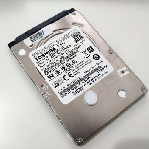 東芝 TOSHIBA 2.5" 7mm 500GB SATA3 Harddisk HDD 連外置盒 (Not WD Seagate)