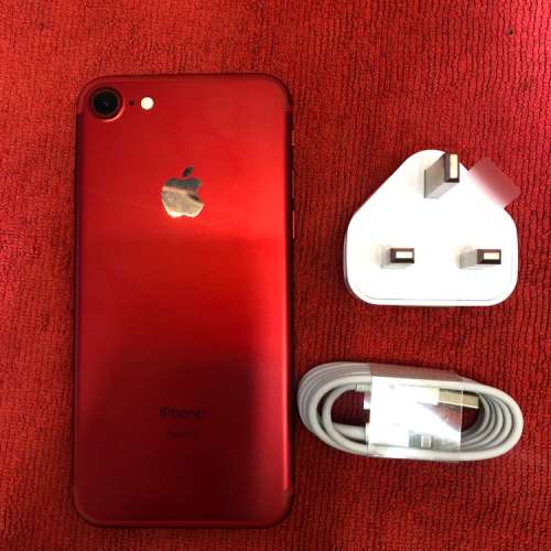 99%New iPhone 7 128GB 紅色 香港行貨 自用超值！ 電池效能的96%