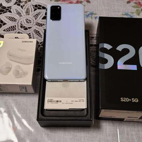 99.99%新行貨 Samsung Galaxy S20 + plus 藍色 連全新未開封 galaxy buds +