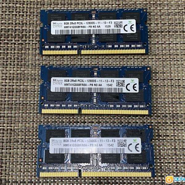 99% New 8GB NoteBook Ram DDR3 1600MHZ 1.35V SODIMM