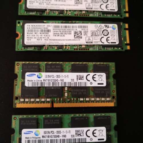 手提電腦記憶體Samsung DDR3L-1600 8GB x 2 SODIMM 新淨100% Work